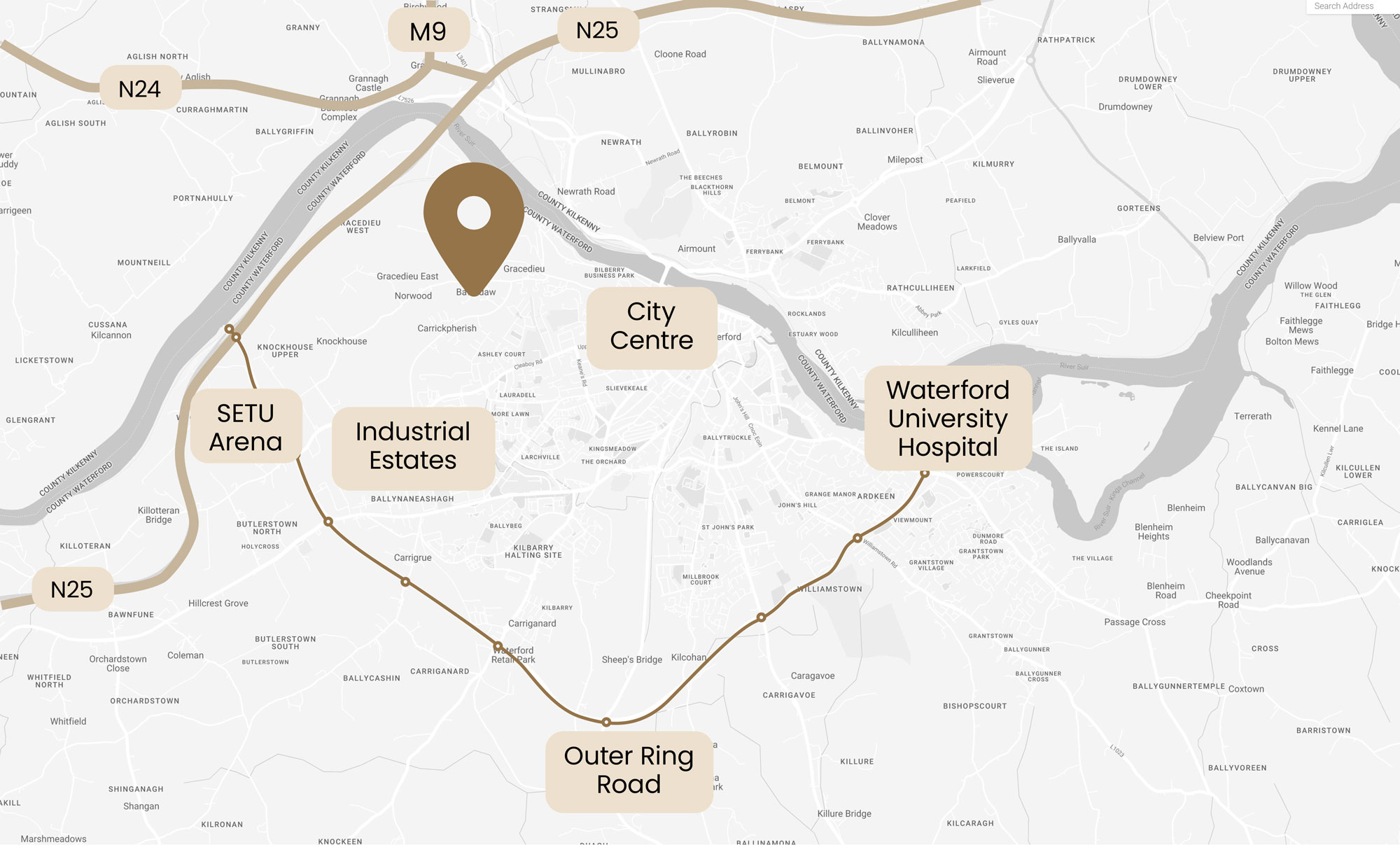 Woodbrook Waterford Map